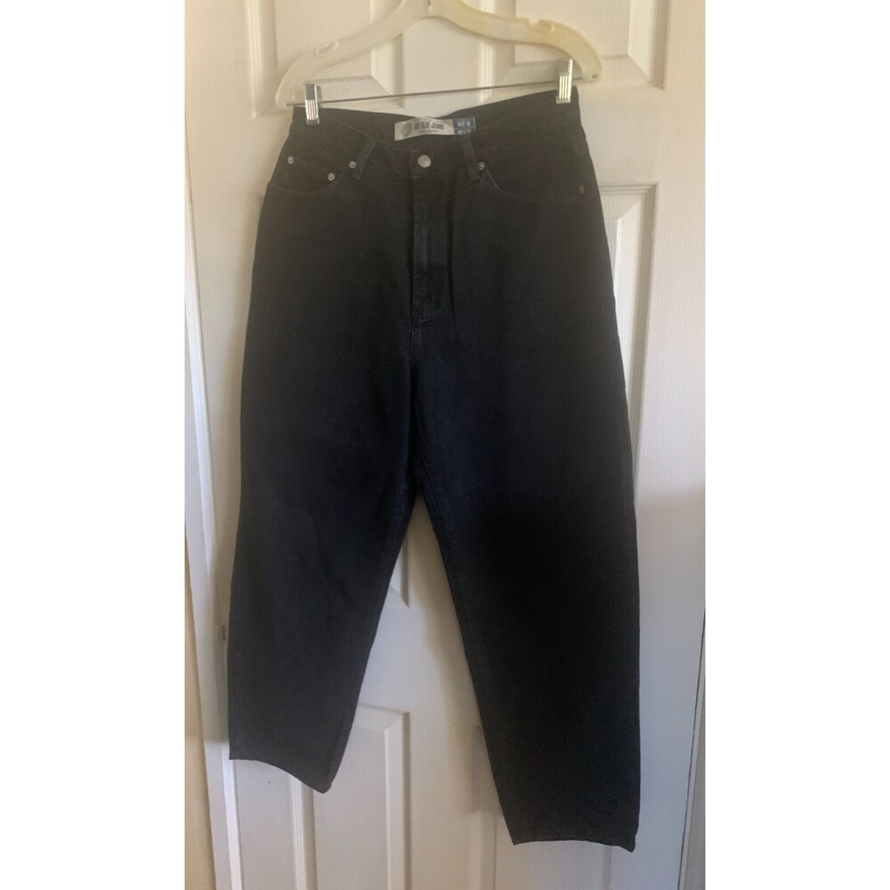 Vtg Gap Black High Rise Reverse Fit Sz 12  Heavy Denim Mom Jeans USA 30x27